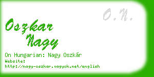 oszkar nagy business card