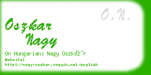 oszkar nagy business card